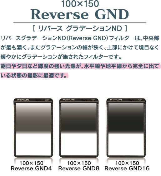 初売り100×150 リバースグラデーションND16 RGND16 レンズフィルター