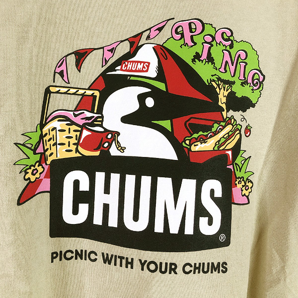 チャムス picnic Booby T-shirt/ピクニックブービーTシャツ メンズ CHUMS 1001280 CH01-2347-mmmXL メール便可｜marumiya-world｜09