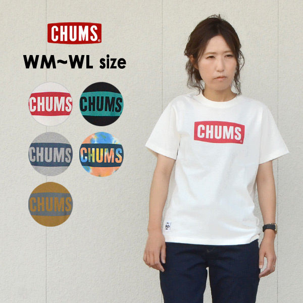 チャムス Tシャツ レディース ロゴTシャツ 半袖Tシャツ ロゴT 半そで トップス チャムス CHUMS 2003081 CH11-1833-mLm  メール便可