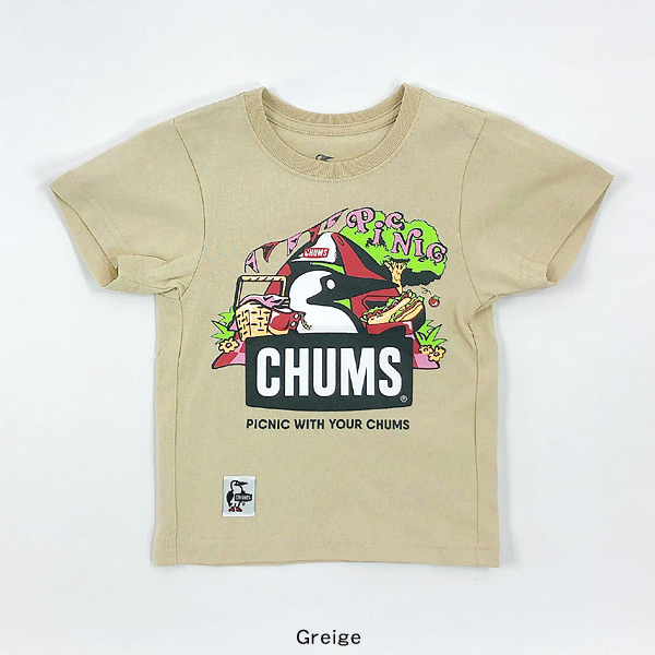 チャムス キッズピクニックブービーTシャツ キッズ ベビー 半袖Tシャツ 半そで CHUMS 4026317 CH21-1309-mXLmm メール便可｜marumiya-world｜03