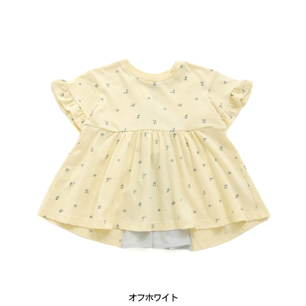 ペプラムバックシャンデザイントップス キッズ 女の子 ベビー 半袖Tシャツ 花柄 カットソー 女の子 子供服 セラフ Seraph 4026457 S207144-m14mm メール便可｜marumiya-world｜02