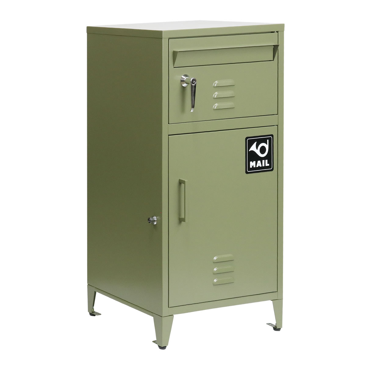 宅配ボックス 大容量 ポスト 2段 戸建 屋外 防水 一体型 鍵 完成品