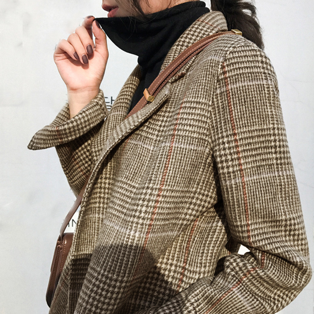 20代 30代 40代 50代 ファッション 女性 秋 レディース 春 テーラードジャケット ダブルブレスト グレンチェック 長袖 大人きれい 春秋 おしゃれ テーラードジャケット レディース チェック ジャケット 春 秋冬