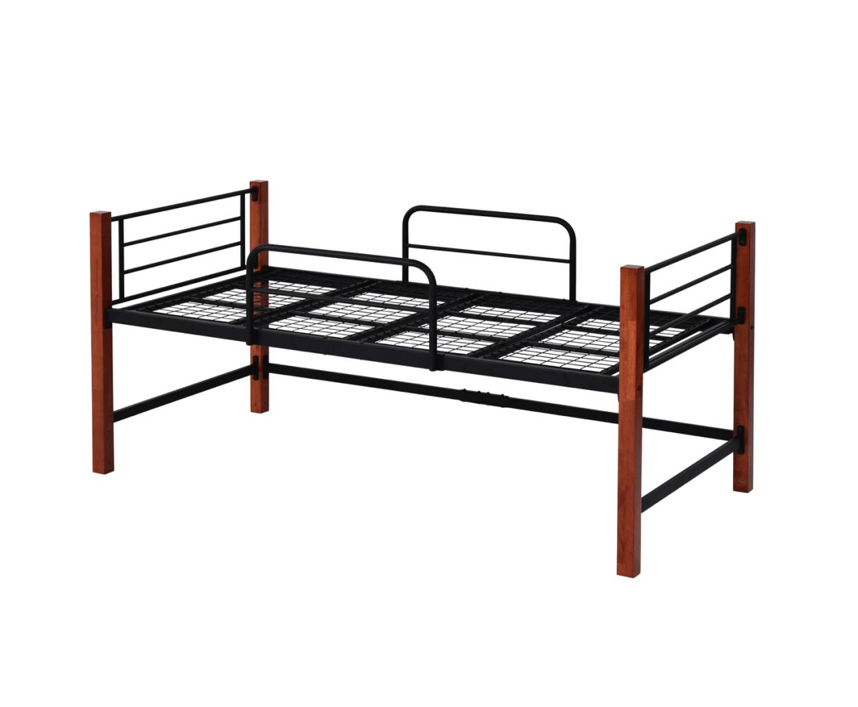 ベッド パイプベッド ロフト シングル フレーム 収納 白 柵 多機能