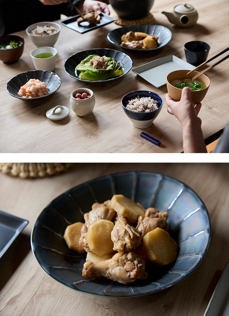  Black Tonquin 皿 3枚セット 山本拓也 黒 八角皿M 17.5cm角 高さ2.8cm｜ 作家もの和食器の通販