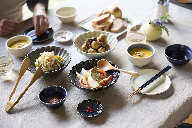 TAMAKI 和食器 お皿 おしゃれ 食器 北欧 かわいい 輪花 菊形
