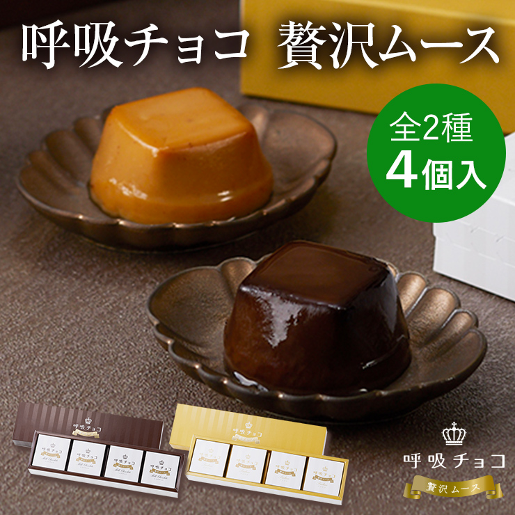 呼吸チョコ贅沢ムース全2種4個入り