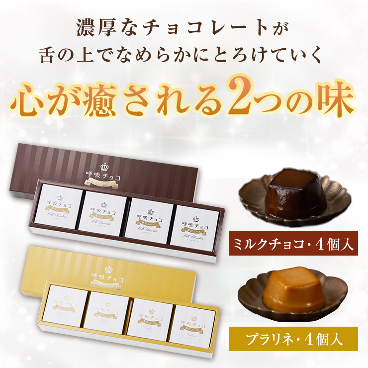 濃厚なチョコレートが舌の上でなめらかにとろけていく心が癒される2つの味