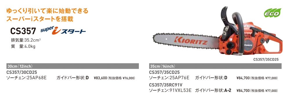 期間限定60％OFF! マルショー 店KIORITZ 共立 チェンソー CS3620G