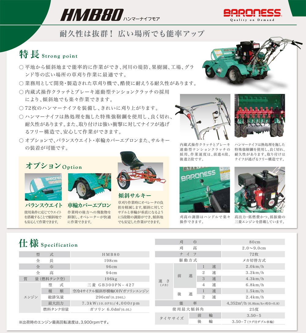ヤマビコ KIORITZ 共立 ハンマーナイフ HMB80 (草刈機 バロネス