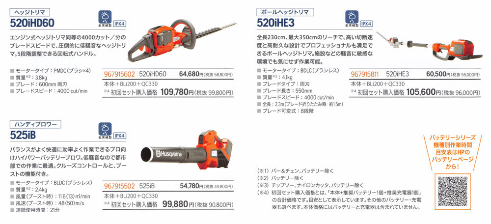 Husqvarna ハスクバーナ Li-ion バッテリー BLi100 (容量 2.6Ah) (品番