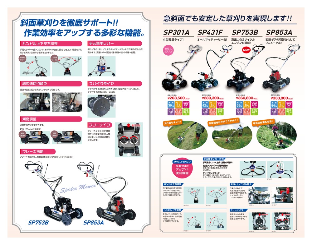 ISEKIアグリ 自走斜面草刈機 スパイダーモア SP301A (草刈機 草刈り機