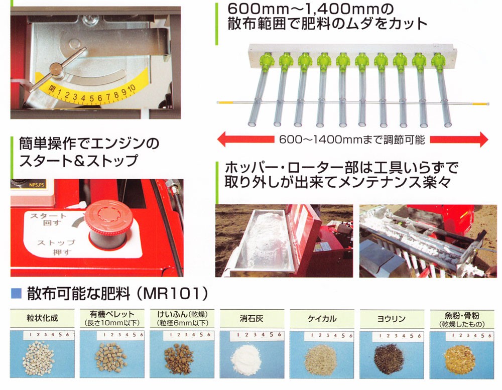 カンリウ工業 KANRYU カンリウ 肥料散布機 まきっこ MR101