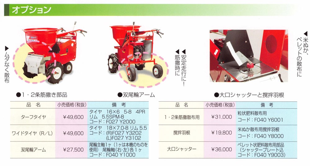 KANRYU カンリウ 肥料散布機 まきっこ MF760T (ターフタイヤ仕様