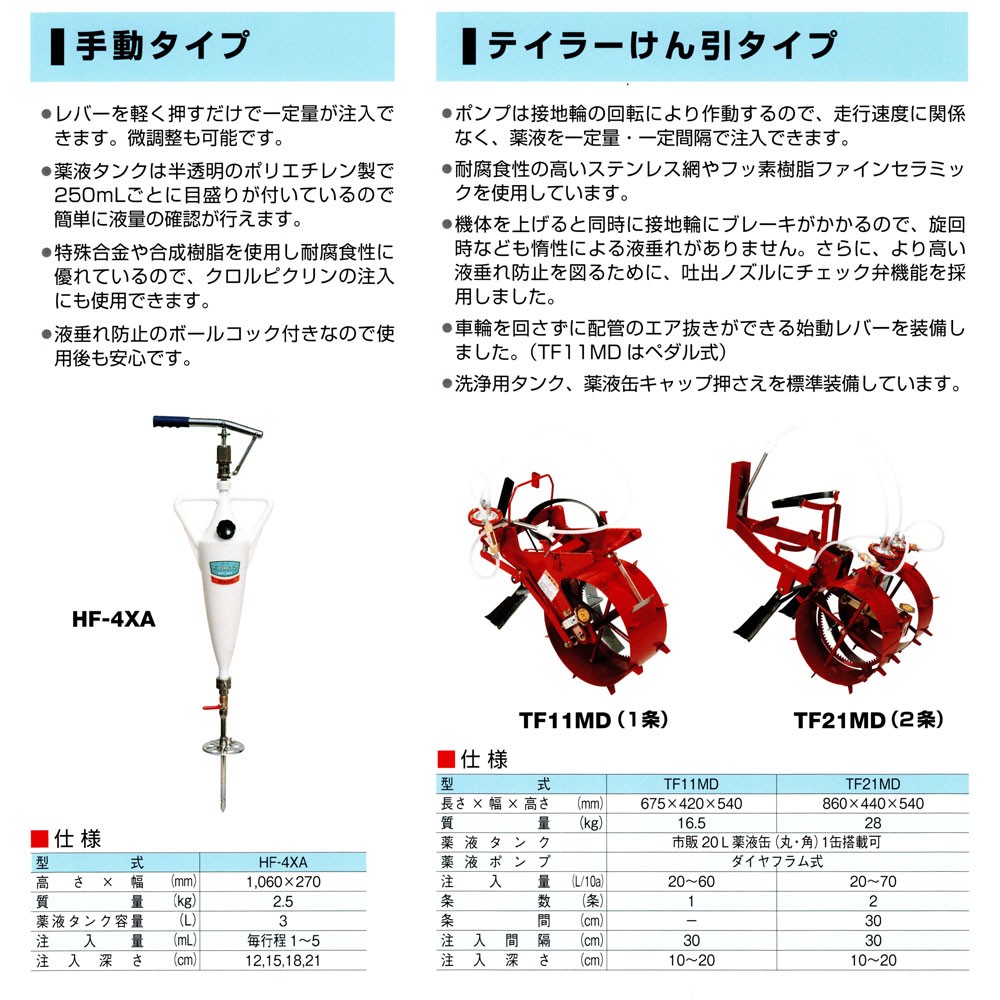 KIORITZ 共立 土壌消毒機 HF-4XA (手動タイプ)