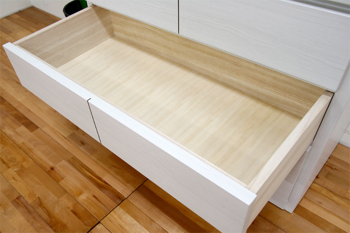 丸田木工 チェスト 木製 白 おしゃれ 幅90cm 5段 奥行44 タンス 収納