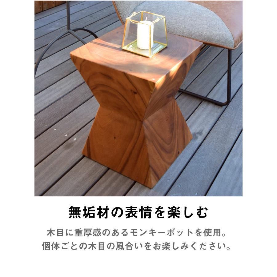 無垢材ウッドスツール 天然木製 丸太 椅子 サイドテーブル jw-103-104 [d]｜marusyou｜03