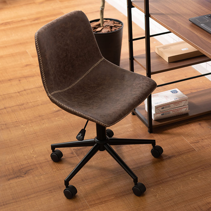 東谷デスクチェア PC-77BR 昇降 ダイニングチェア ソフトレザー ブラウン 東谷 デスクチェア ブラウン PC-77BR 東谷デスクチェア PC-77BR 昇降