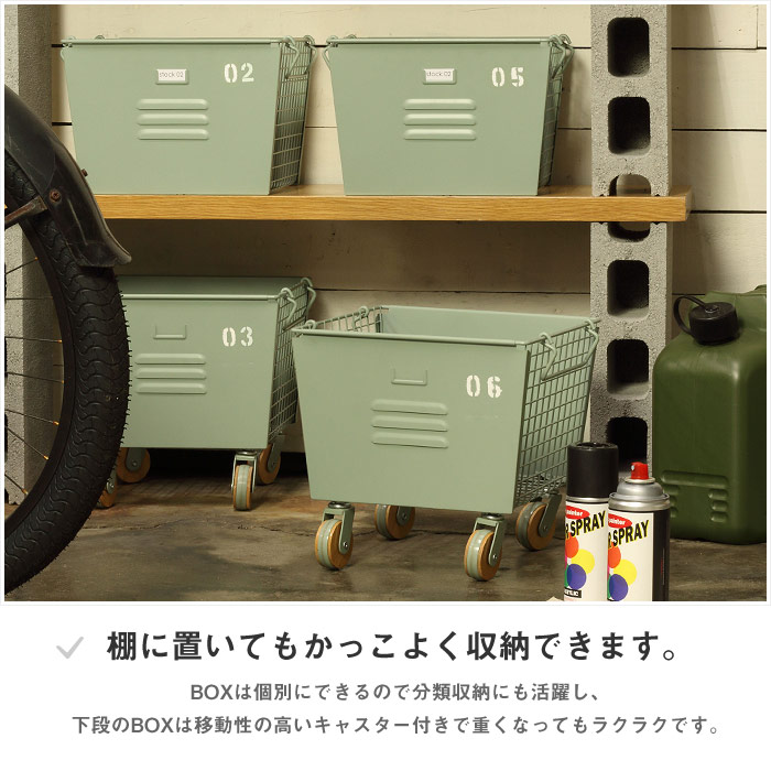 スタッキングボックス3個セット ワゴン スチールボックス スチール