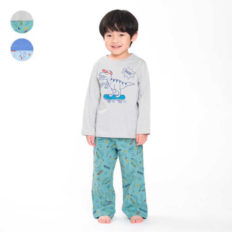 Kids Foret 【子供服】 (キッズフォーレ) 恐竜長袖パジャマ 90cm