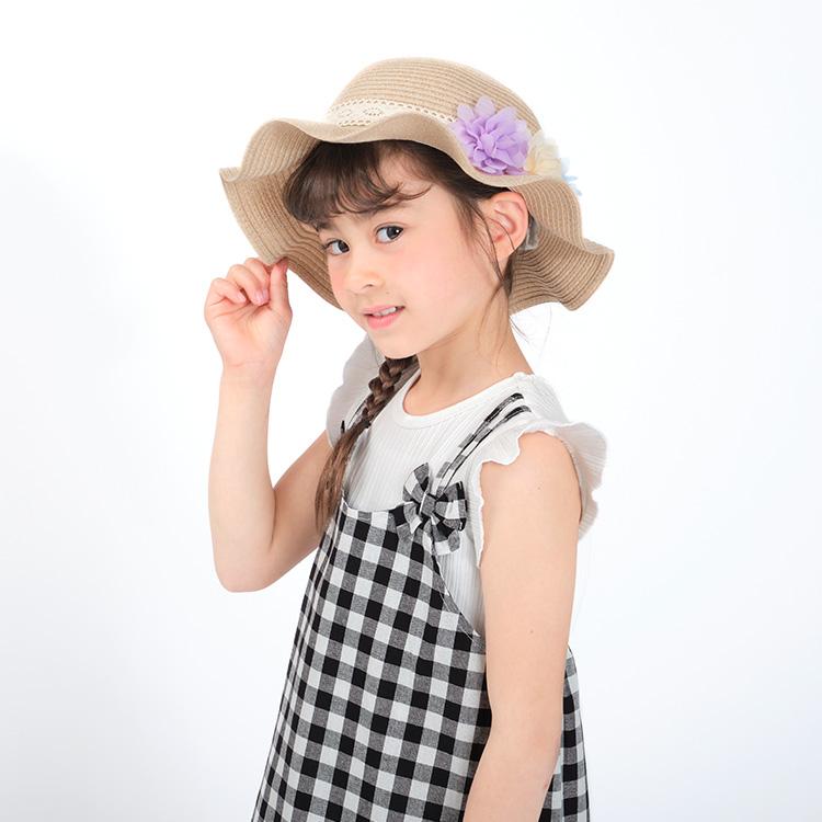 【子供服】 Kids Foret (キッズフォーレ) お花・日よけ付洗えるたためるハット・帽子 50cm〜56cm B33408｜marutaka-iryo｜14