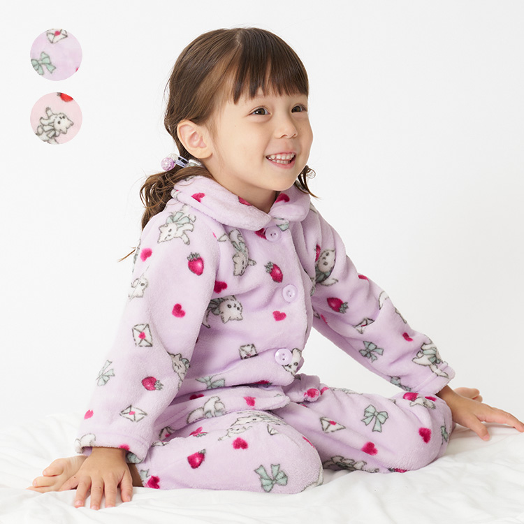 23秋冬SALE30%OFF価格】 Kids Foret (キッズフォーレ) ねこ柄もこもこ