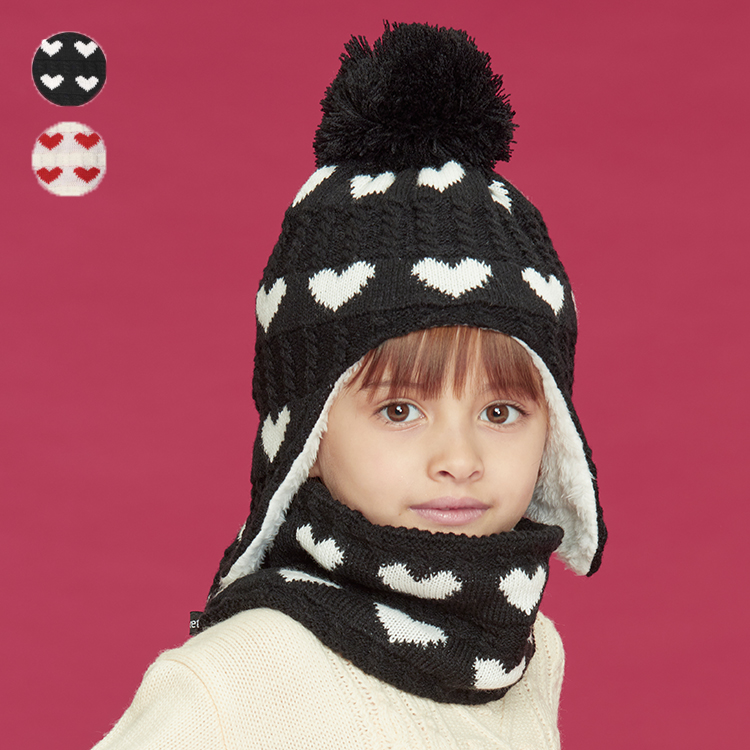 Yahoo! Yahoo!ショッピング(ヤフー ショッピング)子供服 Kids Foret （キッズフォーレ） ハート柄スヌード・ネックウォーマー SS，S B63808