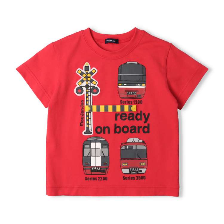 【子供服】 moujonjon (ムージョンジョン) 名鉄電車遮断機プリント半袖Tシャツ 90cm〜130cm F32805｜marutaka-iryo｜03