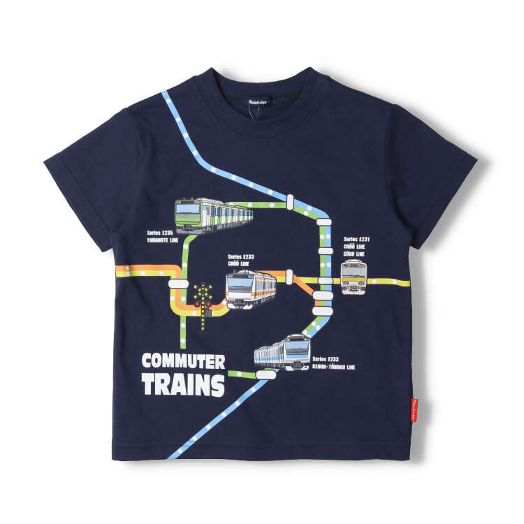 子供服 moujonjon (ムージョンジョン) 日本製在来線電車路線図半袖Tシャツ 90cm〜130cm F32811 | moujonjon | 01