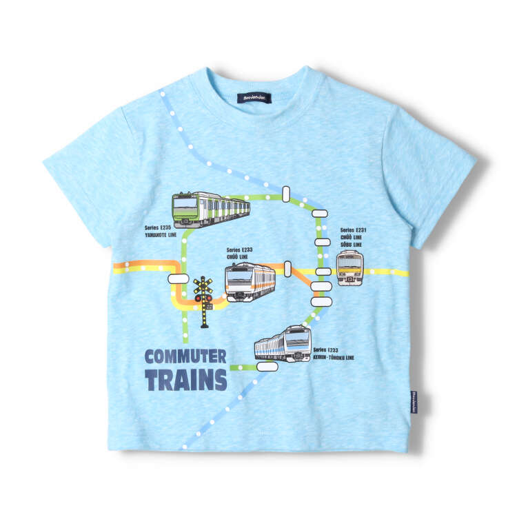 【子供服】 moujonjon (ムージョンジョン) 日本製在来線電車路線図半袖Tシャツ 90cm〜130cm F32811｜marutaka-iryo｜04