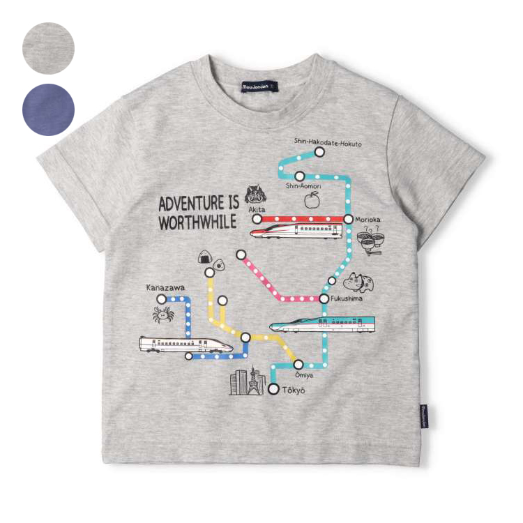 moujonjon（ムージョンジョン） 子供服ネット限定 JR新幹線電車路線図 