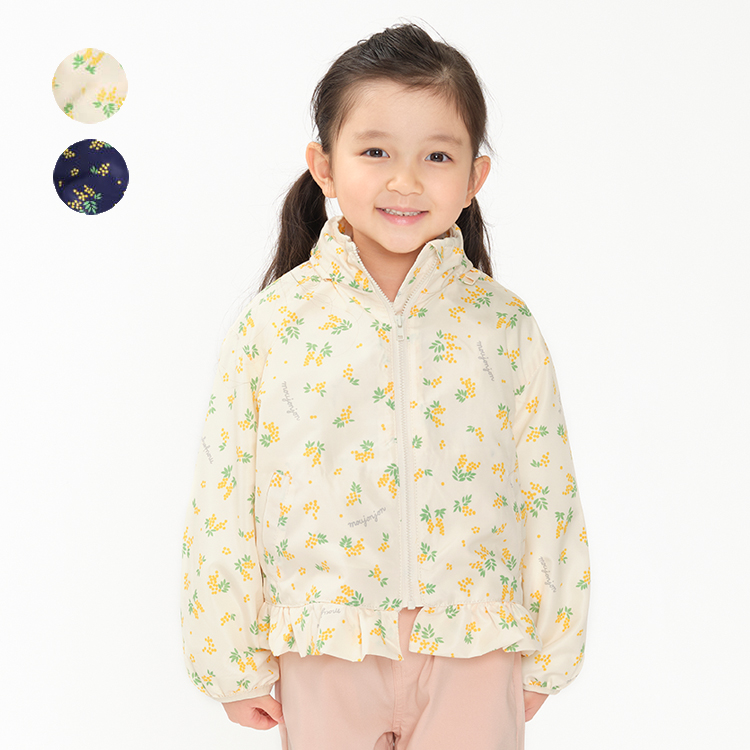 【子供服】 moujonjon (ムージョンジョン) お花柄タフタジャケット 90cm〜140cm M22100｜marutaka-iryo