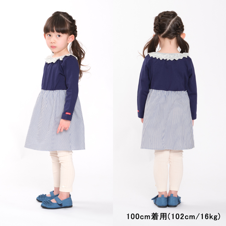 【子供服】 moujonjon (ムージョンジョン) 裾リボン付き無地レギンス 80cm〜140cm M23002｜marutaka-iryo｜11