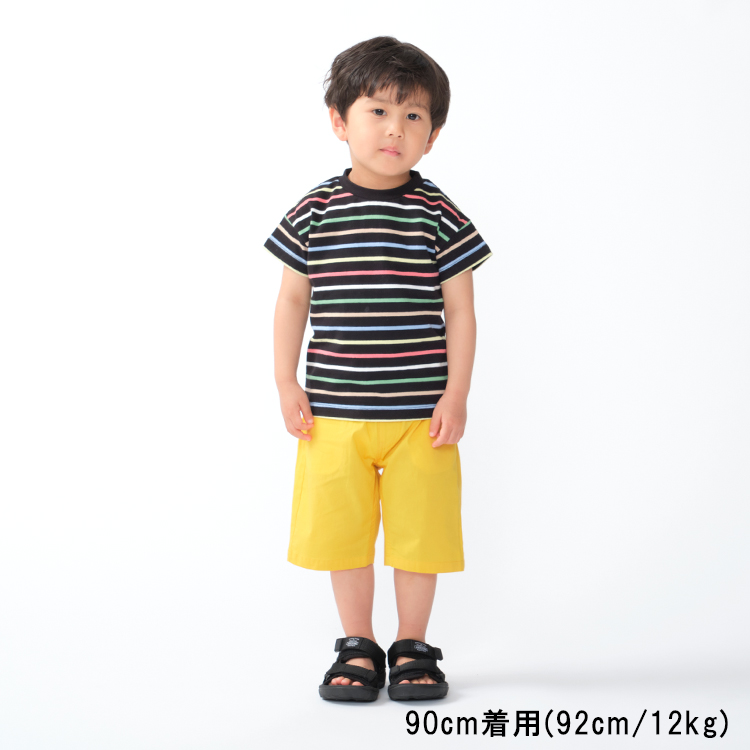 【子供服】 moujonjon (ムージョンジョン) カラフルボーダー半袖Tシャツ 80cm〜140cm M32807｜marutaka-iryo｜12