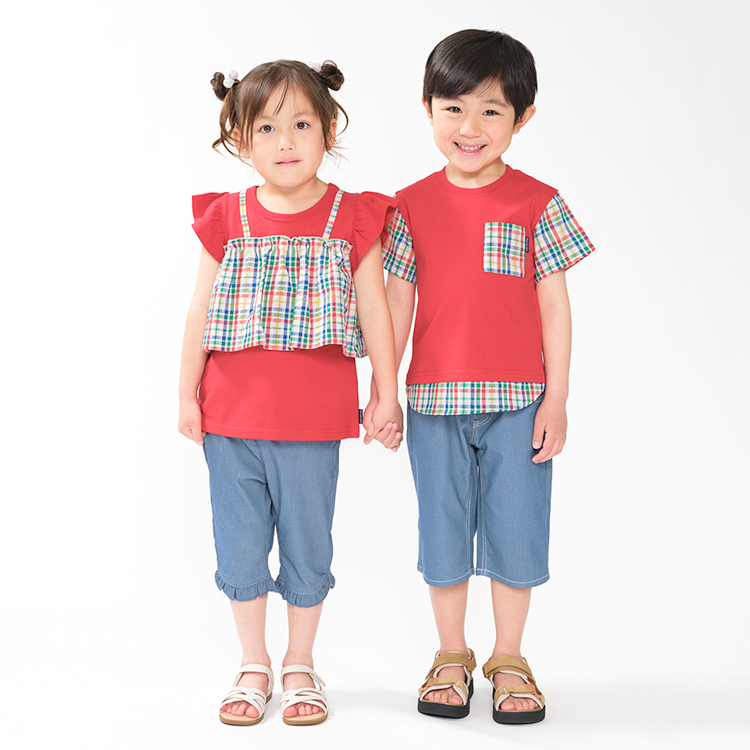 moujonjon（ムージョンジョン） 26夏SALE30%OFF価格 子供服 チェック柄