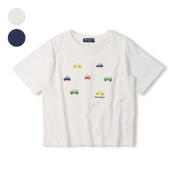 moujonjon（ムージョンジョン） 子供服 【WEB限定】車刺繍Tシャツ 