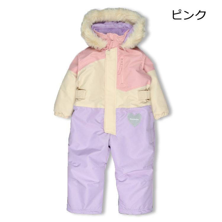 新品90−120  ユニコーン柄スノーコンビ・ジャンプスーツ スキーウェア キッズ ジャンプスーツ 女の子 子供 ユニコーン柄