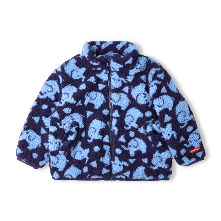 moujonjon（ムージョンジョン） 子供服 ぞう総柄ボアジャケット 90cm