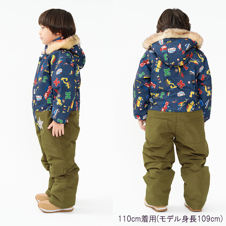 mou jonjon スキーウェア 上下セット 緑と黒 moujonjon（ムージョンジョン） 再値下げ 25秋冬SALE50%OFF価格 子供服