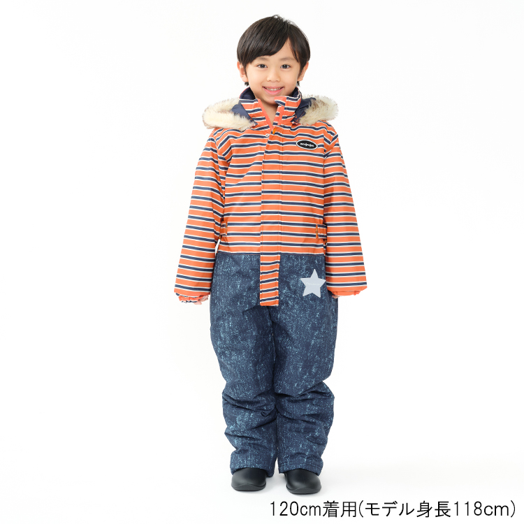moujonjon（ムージョンジョン） 子供服 ボーダー切替スノーコンビ