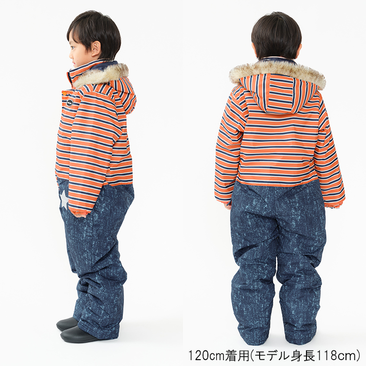 moujonjon（ムージョンジョン） 子供服 ボーダー切替スノーコンビ