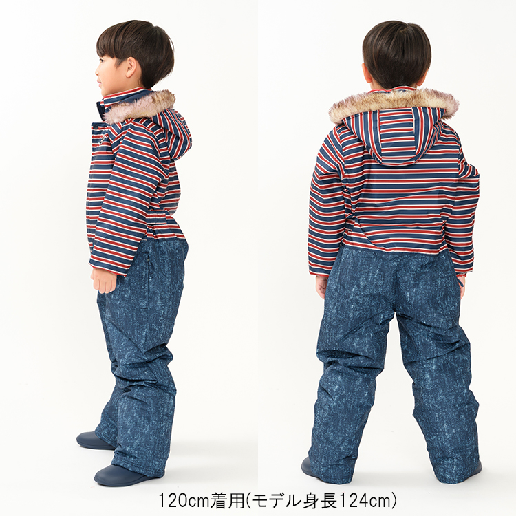 moujonjon（ムージョンジョン） 子供服 ボーダー切替スノーコンビ