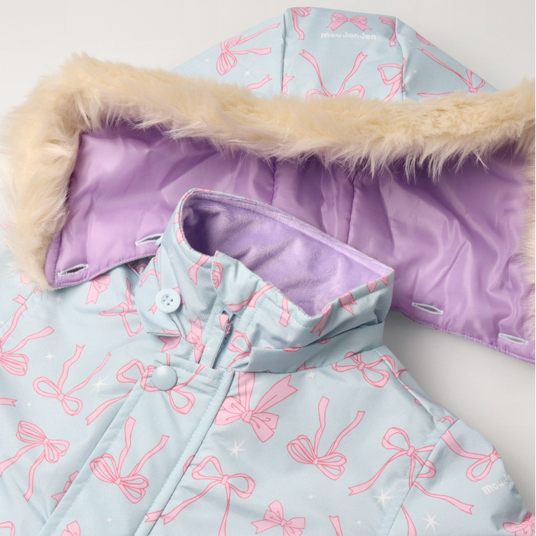 moujonjon（ムージョンジョン） 子供服 リボン柄切替スノーコンビ