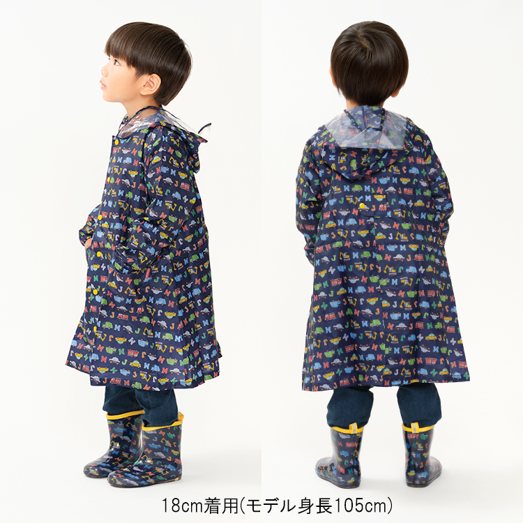 moujonjon（ムージョンジョン） 子供服 車ロゴ総柄レインシューズ