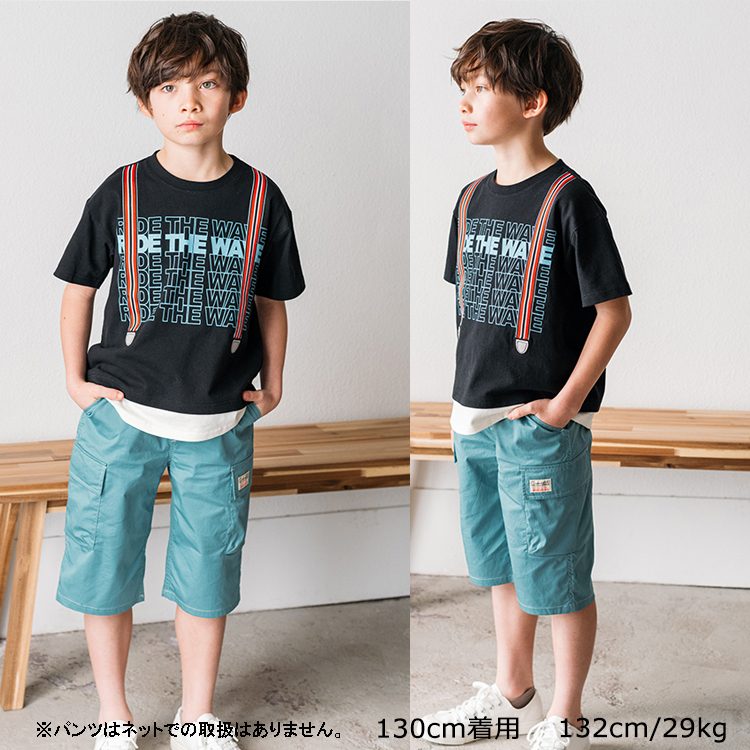 【子供服】 crescent (クレセント) サスペンダープリントレイヤード風半袖Tシャツ 80cm〜130cm N32807｜marutaka-iryo｜08