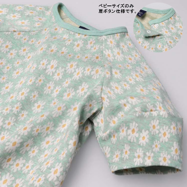 【子供服】 crescent (クレセント) 花柄ジャガードランタンスリーブ半袖Tシャツ 80cm〜130cm N42805｜marutaka-iryo｜05