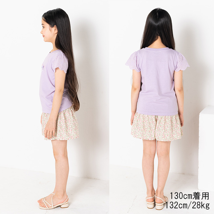 【子供服】 crescent (クレセント) 刺繍入り袖レース半袖Tシャツ 80cm〜140cm N42815｜marutaka-iryo｜13