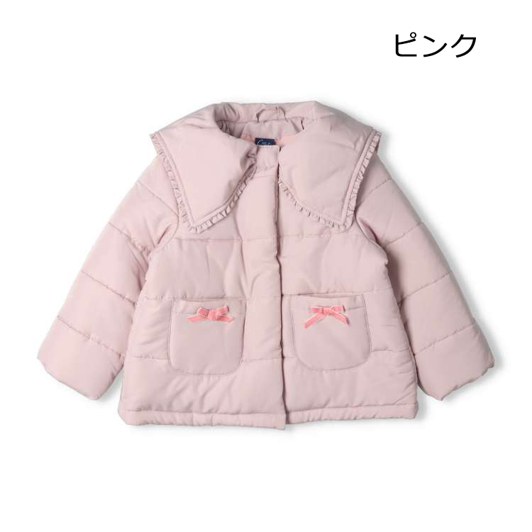 クレッシェント　ドット柄　中綿　ジャケット　コート　日本製　CRESCENT CRESCENT クレッシェント ワンピース コート Aライン バルーン 水玉
