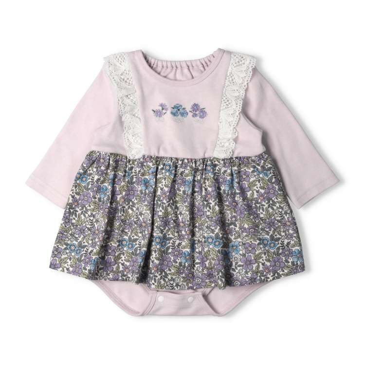 子供お花 SR kids zoo（キッズズー） 【子供服】 kid´s zoo 花柄スカート付き長袖