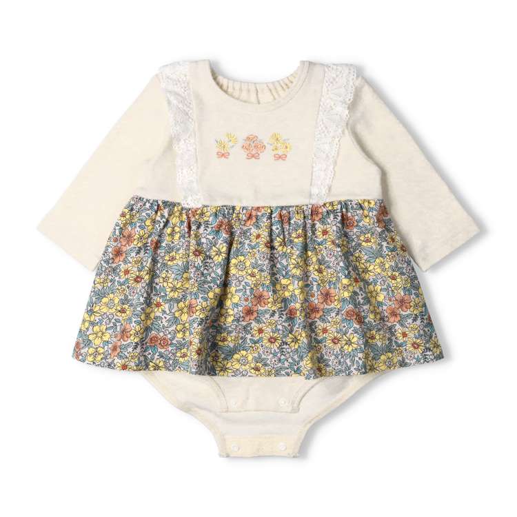 kids zoo（キッズズー） 【子供服】 kid´s zoo 花柄スカート付き長袖